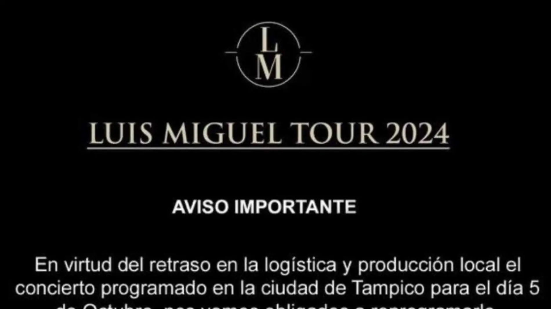 Que siempre no fue por lluvia: concierto de Luis Miguel en Tampico quedó en vilo